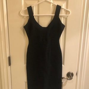 Herve Leger Scoop neck bandage dress